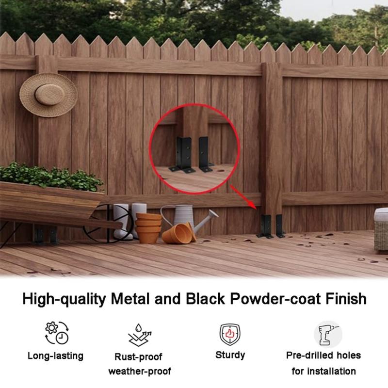 Verstellbare Terrassenpfostenanker Basiswinkel Tragbar Robust Verstärktes Zubehör für Sichere Terrassenstrukturstütze