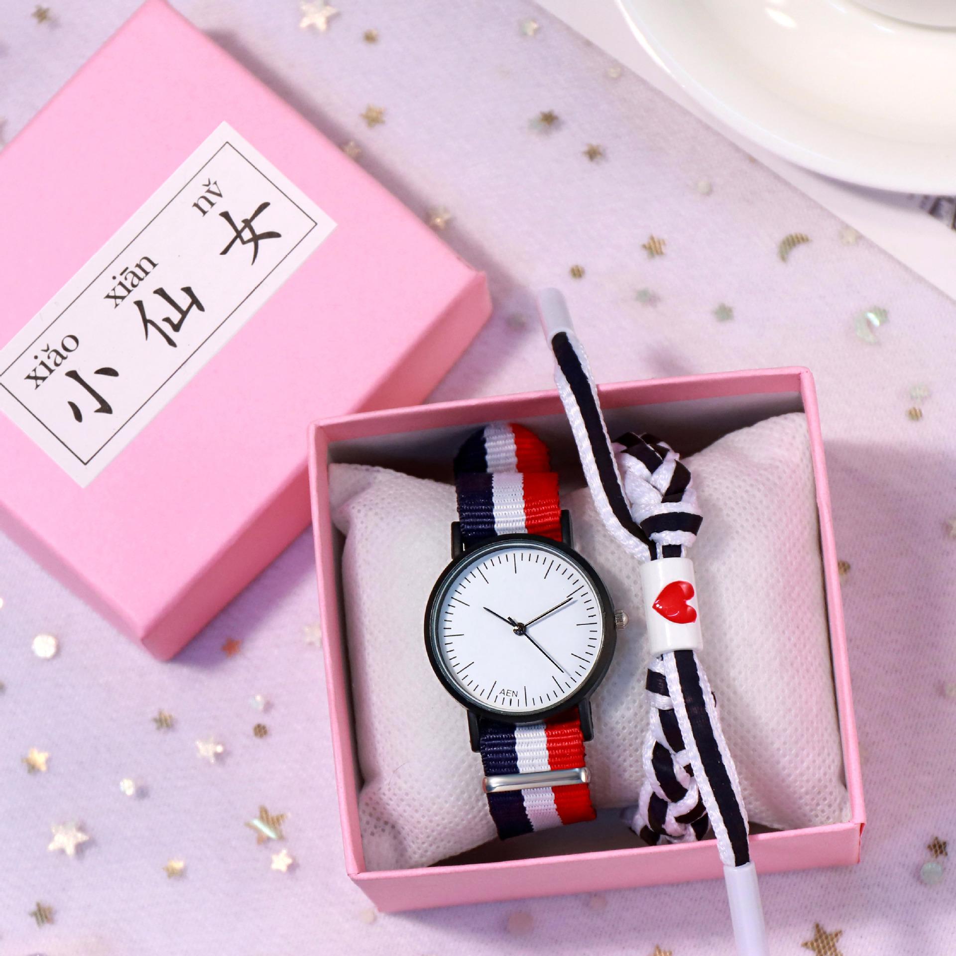 

Women S Watch Student Simple Canvas Strap Micro-Business Watch Direct Sales