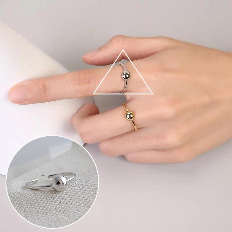 Korean S925 Silver Cross Military Flower Ring: Retro, Adjustable, Fashionable Hip-Hop Index Finger Design for Women.
