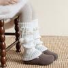 Y2K Lolita Bowknot Boots Cover Lace Women's Leg Warmers Fashion Mid-tube Socks  Girl