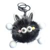 Cute Plush Fur Ball Keychain Unique Briquette Pendant Novelty Fluffy Keys Bag Charm Trendy Bag Accessory