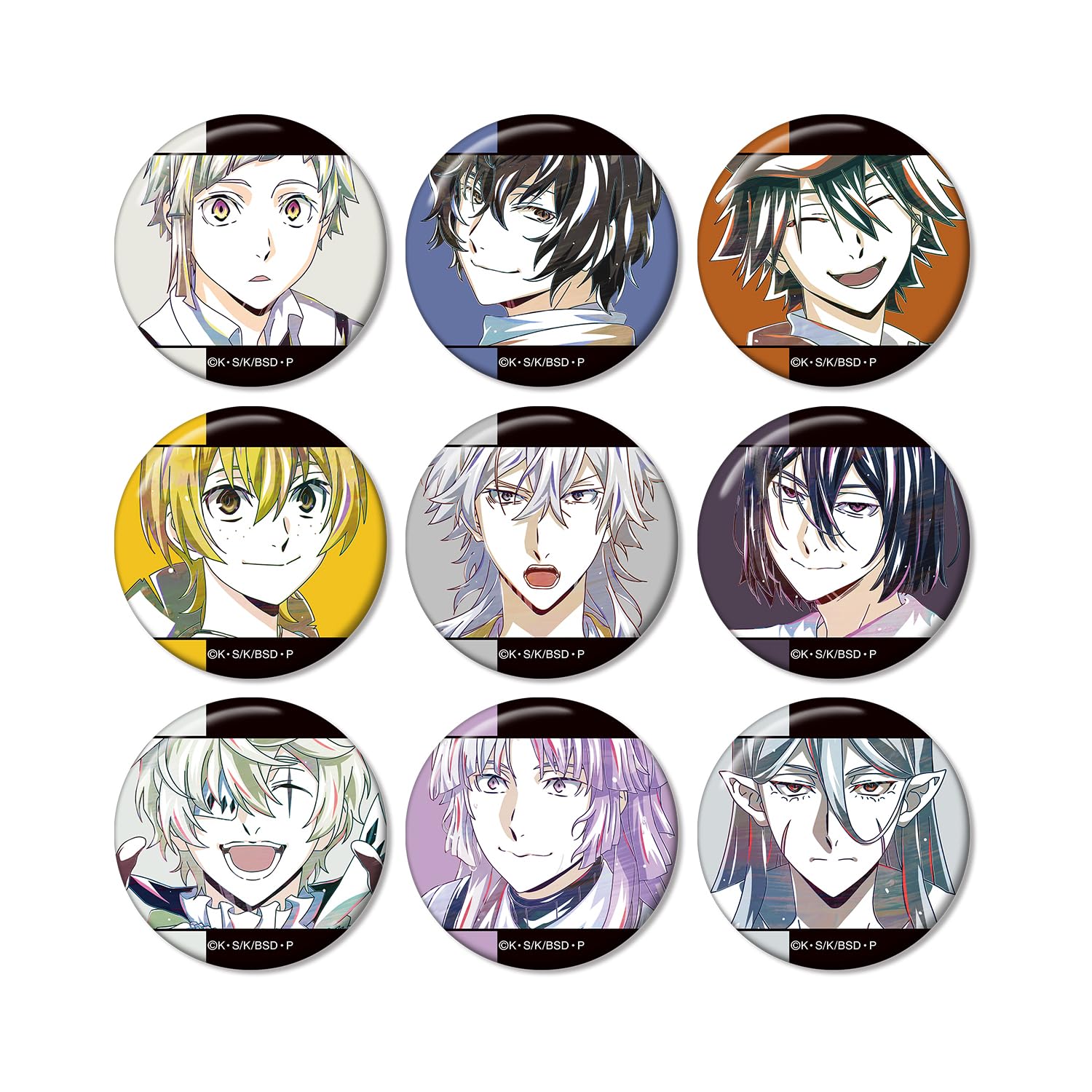 Bungo Stray Dogs Коллекционные значки Ani Art 4-е издание, версия A, коробка из 9 штук