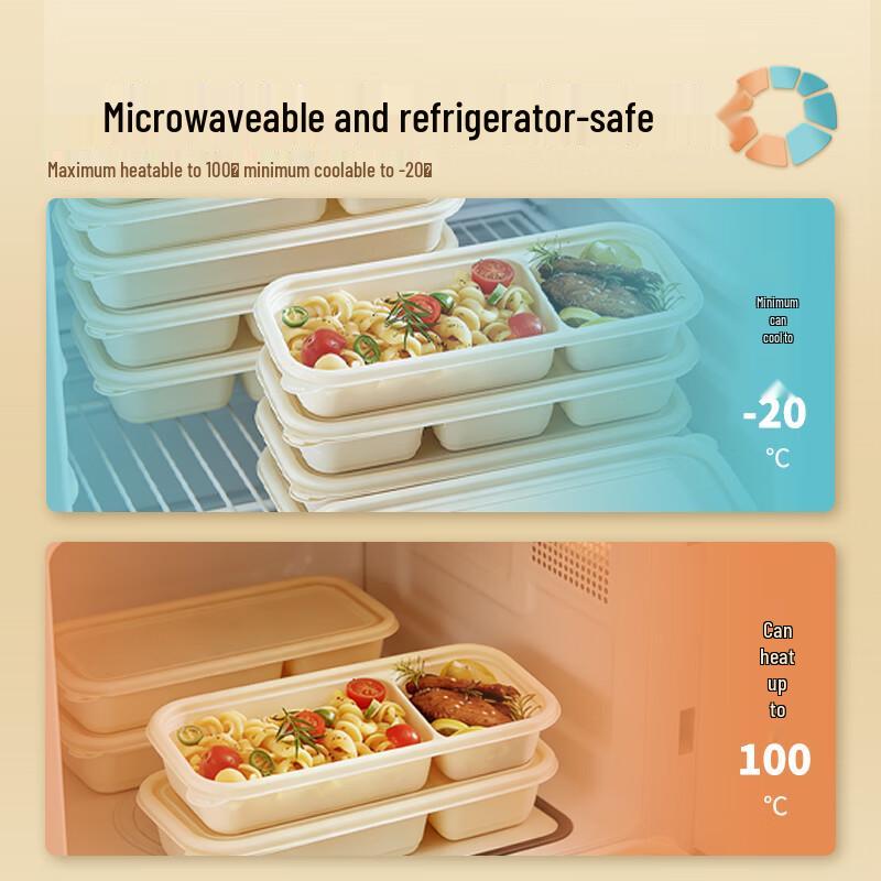 Jiwanggu Biodegradable Divided Meal Prep Containers