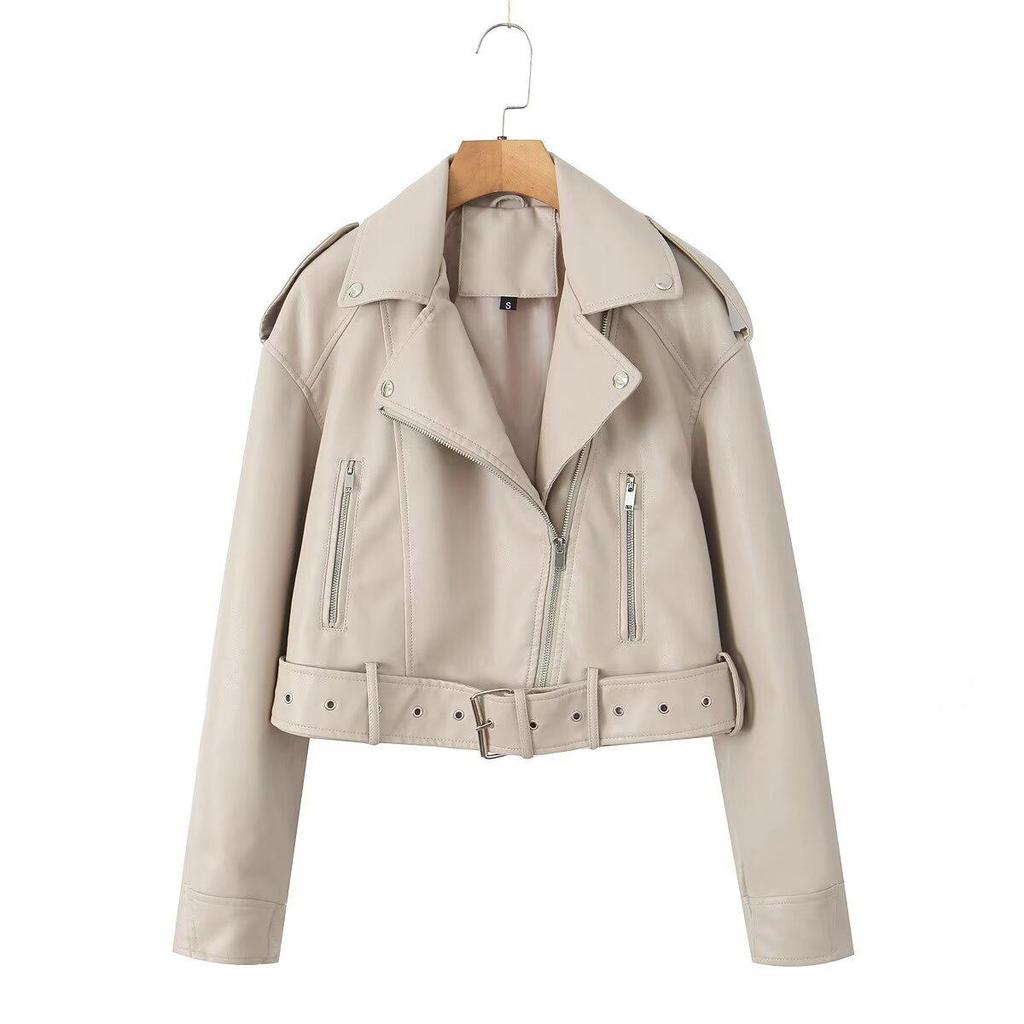 2025 Autumn/Winter Retro Fashion Women's Short Motorcycle Jacket