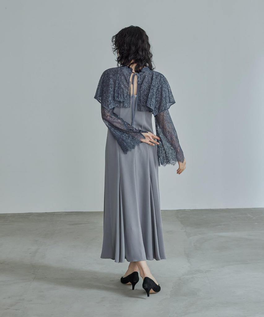 Layered Cape Party Wedding Cape Lace S [niana] Dress, Dress, Dress, Bolero, Gray,