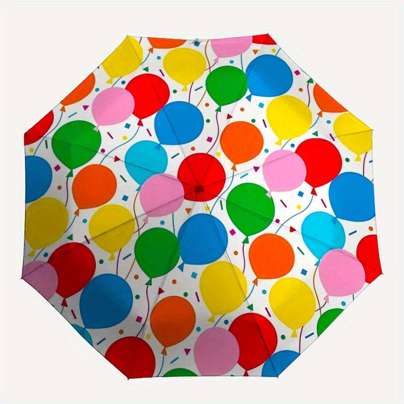 

1pc Colorful Balloon Automatic Open/Close Umbrella, Portable Folding umbrella for Everyday Use yy250826026