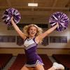 2 Pezzi Pompon Cheerleader Metallici Olografici Pompon Cheer con Anello Maniglia per Spirito di Squadra Sportiva Festa Squadra Allenamento Danza