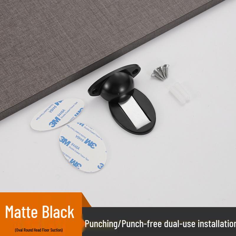 304 Edelstahl Magnetischer Türstopper, Bohrlos und Winddicht, Versteckter Zinklegierung Bodenmontage Schließer.
