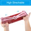 50pcs Stretch Chair Sashes Bows Elastic Chair Bands Sashes with Buckle Slider for Wedding Banquet Decorations 14"x5"