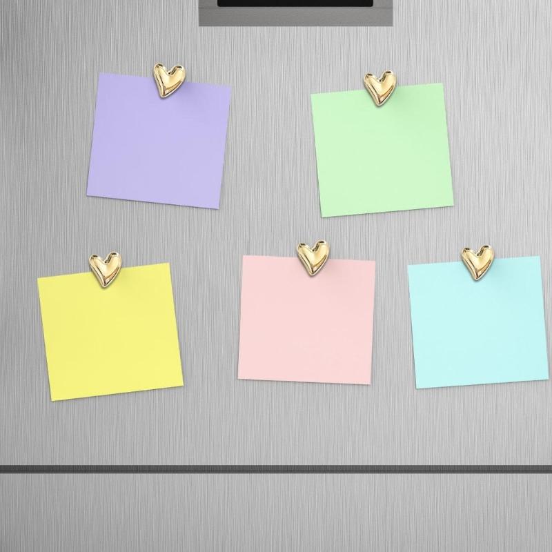 Packung mit 20 herzförmigen Harz-Kühlschrankmagneten mit starker magnetischer Rückseite für Fotos, Notizen, Kühlschrankdekoration