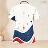 Women Plus Size Printed Nurse Scrub Top V Neck Short Sleeve With Front Pockets Navy Blue Red Silver Firework Print