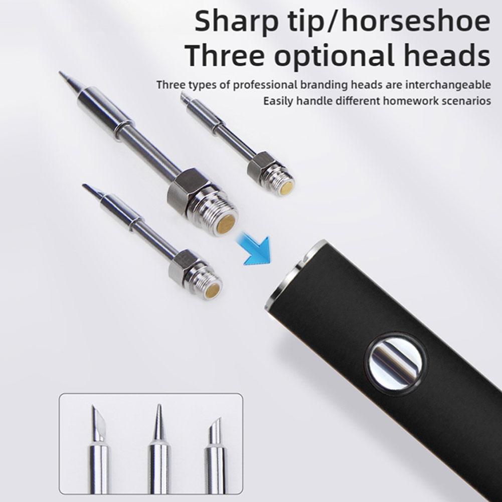 USB Soldering Iron Pen 650mah Soldering Welding Iron Battery 510 Kit Button Tips Tools Repair L A6R8