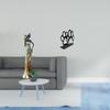 Elegant African Lady Sculpture with Dog Paw Motif Lightweight Decorative Figurine And Stylish Tissue