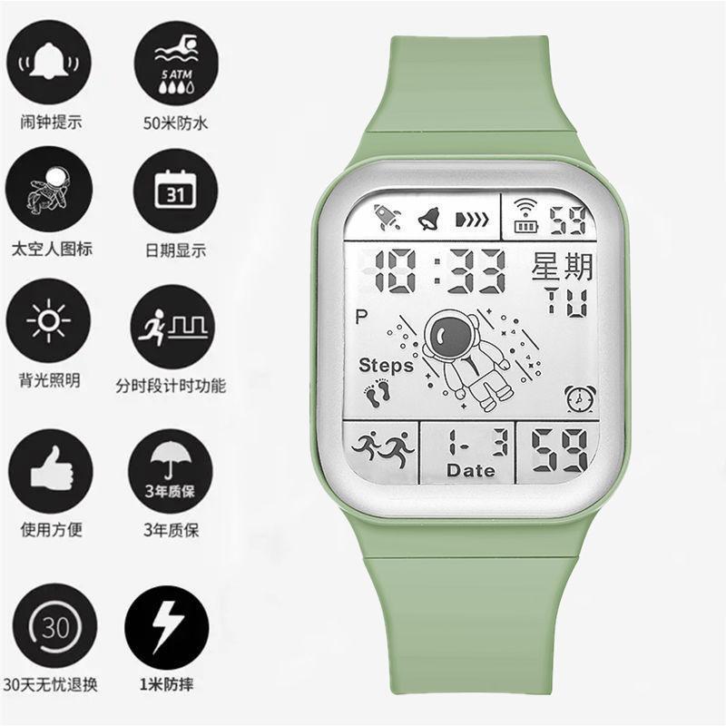 Black Technology Astronaut Dial Smart Watch Male And Female Students Children'S Simple Multifunctional Sports Electronic Watch