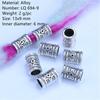 5pcs/bag Silver Metal Hair Rings Braid Dreadlocks Bead Hair Cuffs Dread Tube Charm Dreadlock for DIY Hair Accessaries
