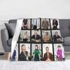 Dwight Schrute Collage Blanket Fleece Autumn/Winter The Office Rainn Wilson Warm Throw Blanket for Sofa Outdoor Rug Piece
