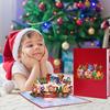 Merry Christmas Cards 3D Holiday Card With Music And Light Celebration Keepsake For Kids Boys Girls Family Greetings Birthday