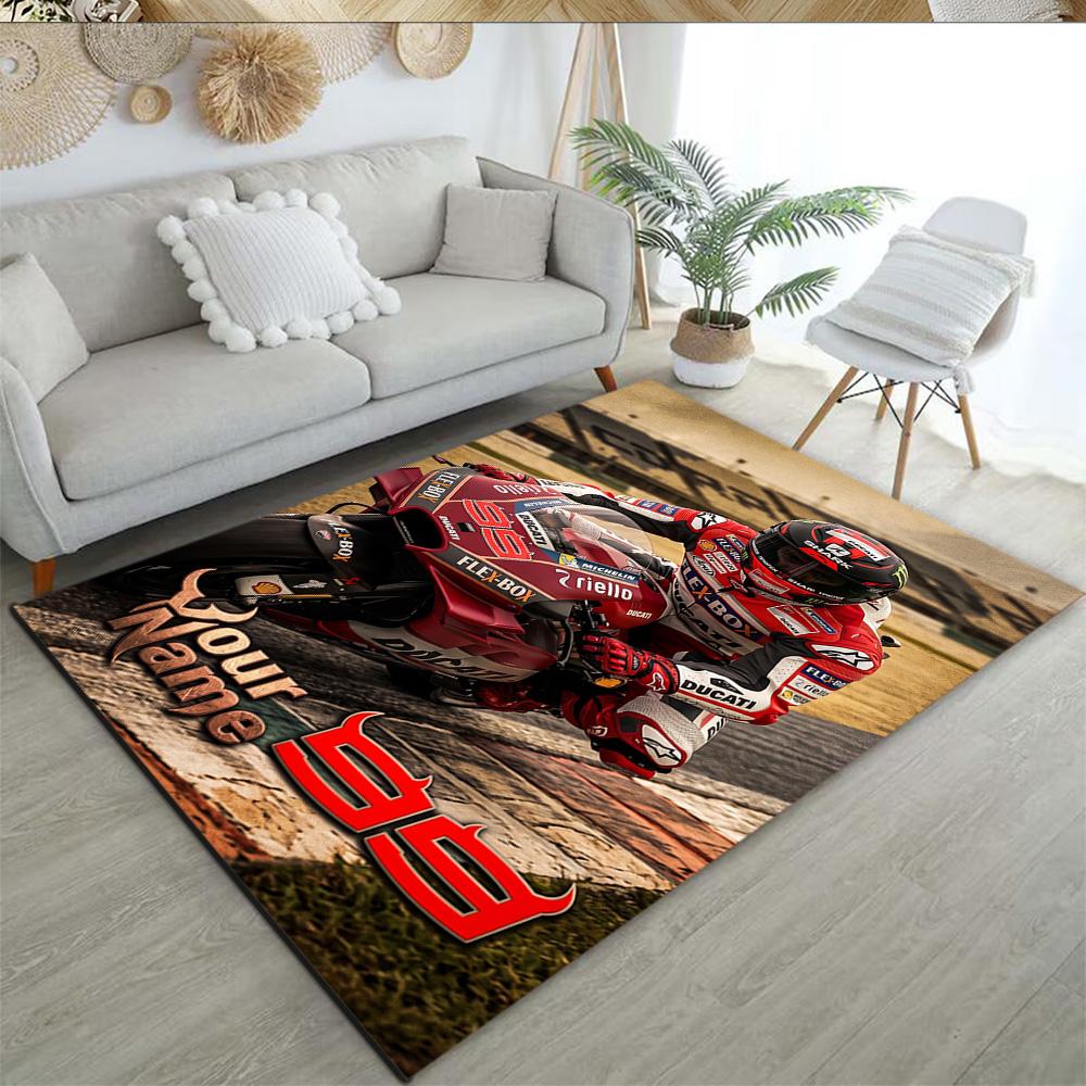 Jorge Lorenzo Customized Name Floor Rug Office Rug Suitable For Study Room Living Rooms Balcony Playrooms Antislip Rug Decorate Offices
