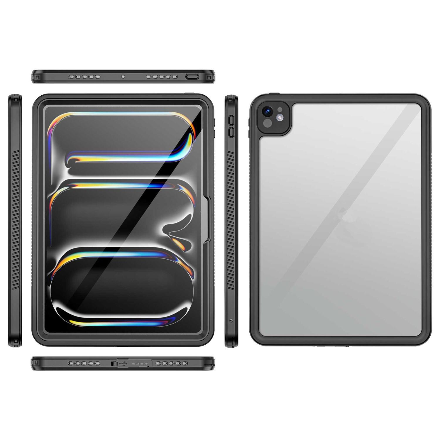 

Shellbox IP68 Waterproof Case for IPad Pro 13 2024 Military Grade Shockproof Heavy Duty Defender Rugged Cover For iPad Pro 13 2024 чёрный