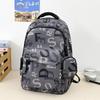 Schoolbag American Trendy Cool Sense Letter Graffiti Backpack Junior High School Student Party Class Holiday Travel Multi-compartment Backpack