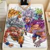 Son Goku Printed Flannel Blanket, Ideal for Bed Sofa Chair, Picnic Travel Use, Warm Home Bedroom Decor -HE18