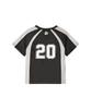 PHYPS MOTORCYCLE Womens Mesh Crop Football Tee Black