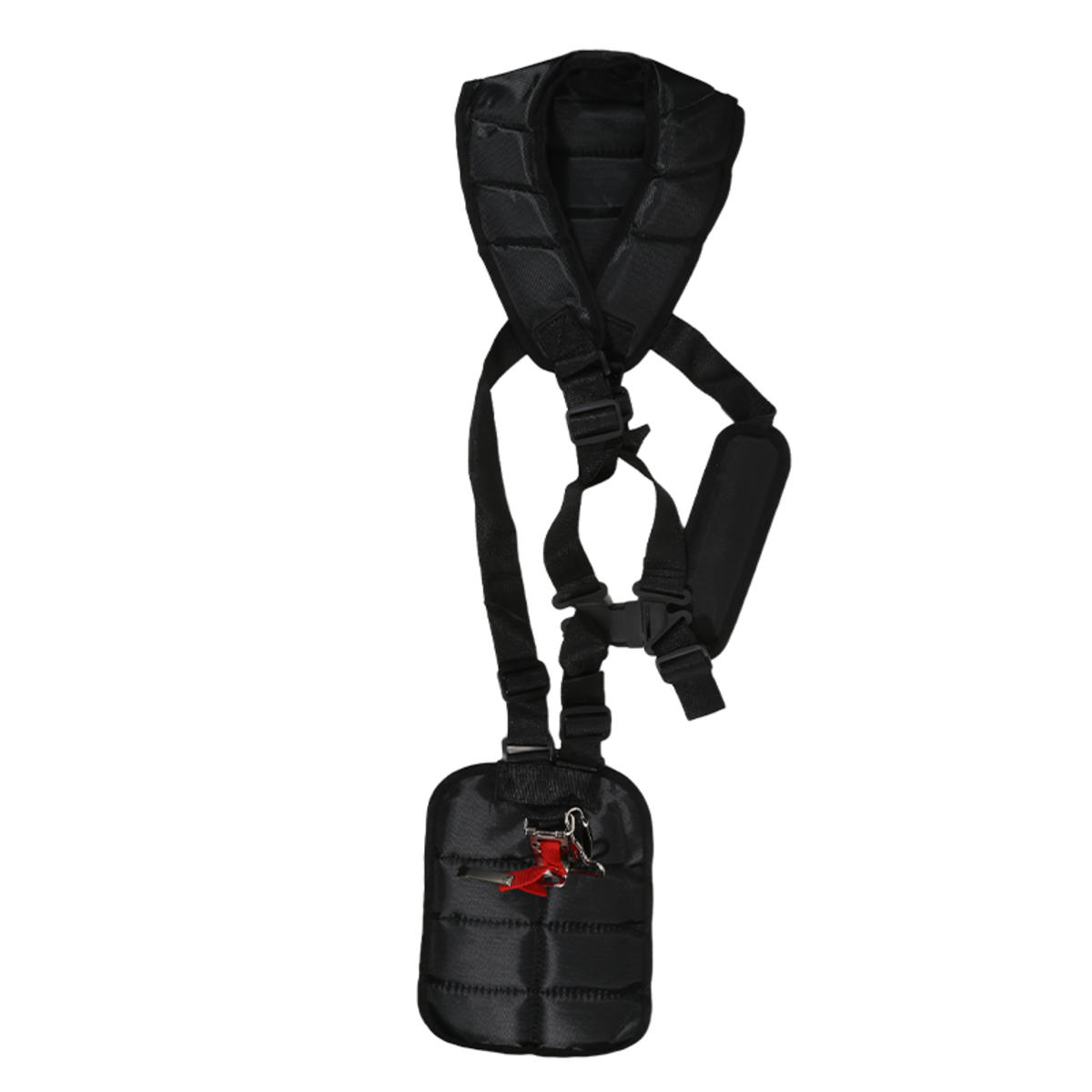 

Двойной плечевой ремень для триммера для газонокосилки, триммера для травы, кустореза, садового силового сучкореза, регулируемый нейлоновый ремень чёрный