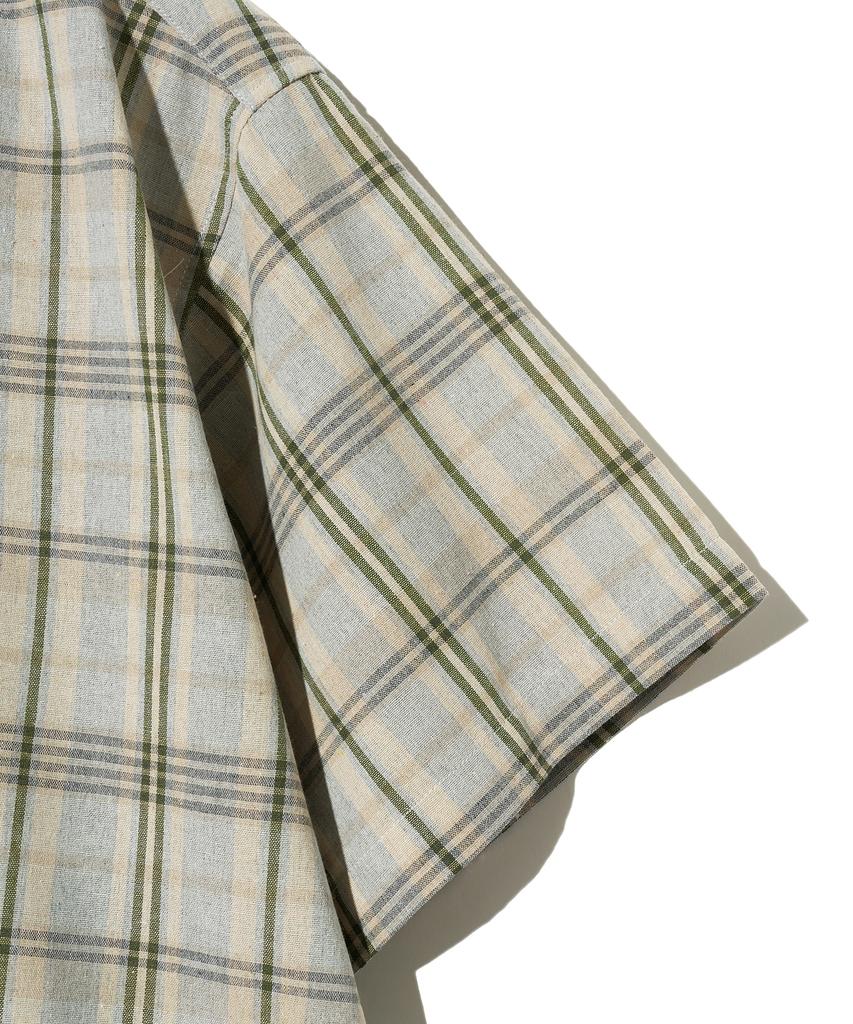 STANDARDERROR 87-Stan071 Soft Vintage Oversized Short Sleeve Check Shirt