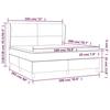 3127826 vidaXL Lit à sommier tapissier avec matelas Crème 180x200 cm Tissu