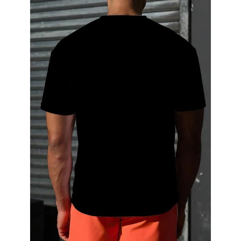 Fashion Gothic Dragon Print T-shirt Men Street Casual Personality Cool T-shirt Tops