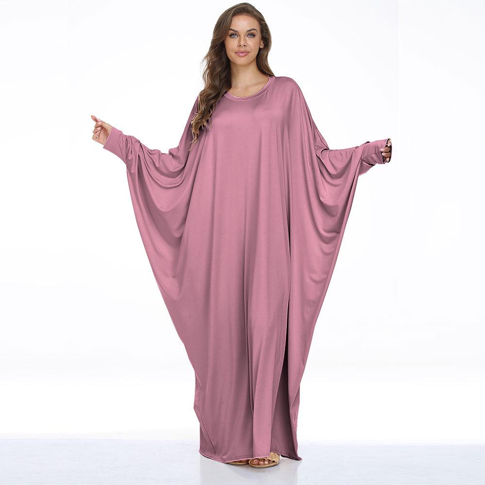Dubai Plus Size Batwing Sleeve Casual Dress for Women - Muslim Robe