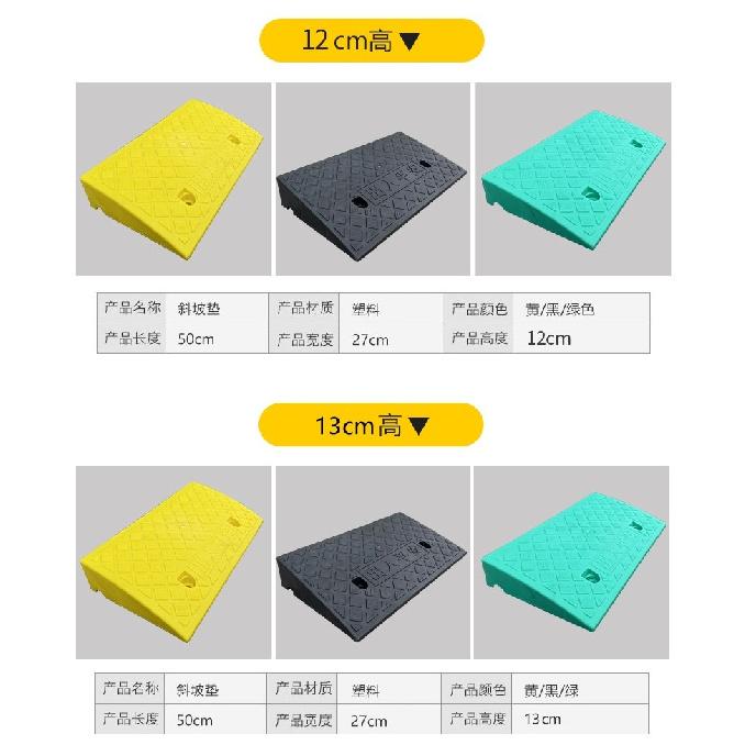 Driveway Curb Ramps for Cars Heavy Duty PVC Ramps for Driveway Lightweight Threshold Ramp for Driveway Loading Dock Sidewalk