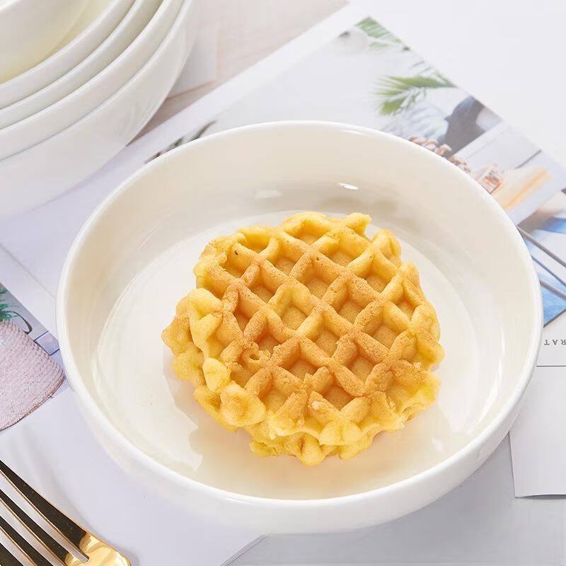 LISM Reines Weißes Keramik-Salatschüssel-Set (3-teilig)