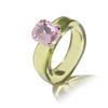 Modische Dopamin-Farbe Transparente Harz-Einfache Kreis-Einlage Imitation Edelstein Quadratische Ringe für Damen Schmuck Accessoires Geschenke