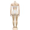 X5751 European Fashion Women's Sequin Backless Fringe Jumpsuit Shorts