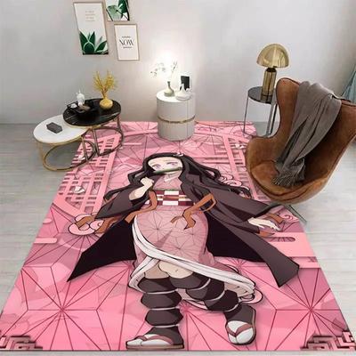  Demon Slayer Blade Carpet Cartoon Living Room Bedroom Kitchen Sofa Balcony Entrance Rug Non-slip Washable Mat Home Decor