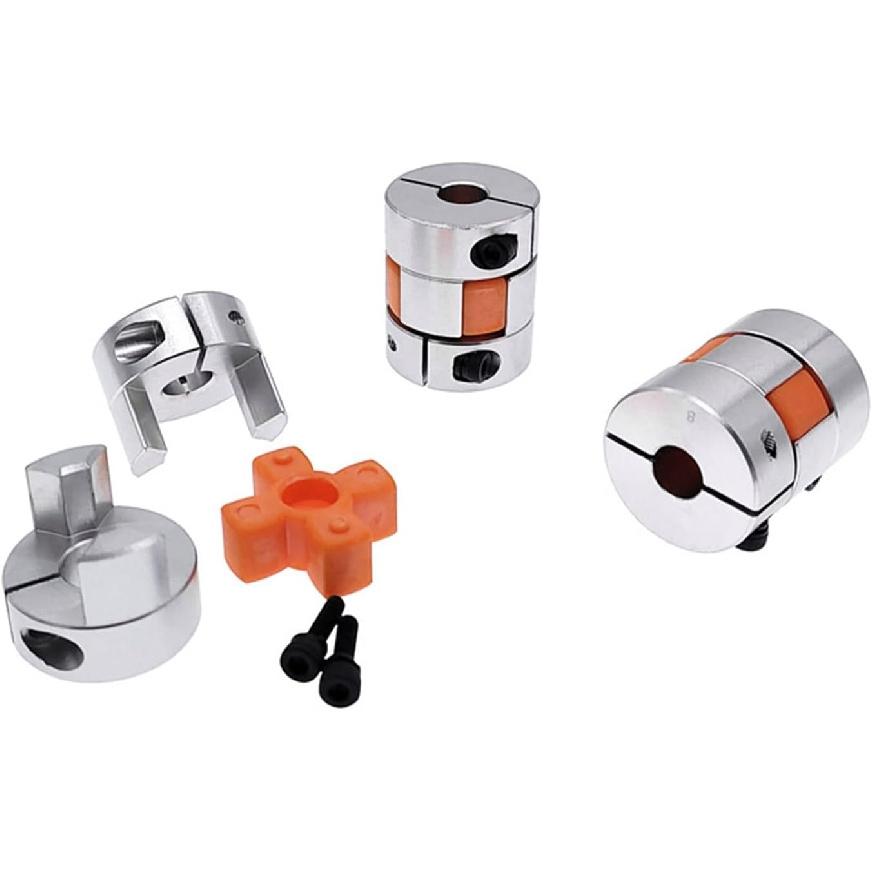 D25L30 6.35/8/9.5/10/12mm Stepper Motor Shaft Coupler Flexible Jaw Spider Plum Coupling Shaft Coupler(6.35x12)