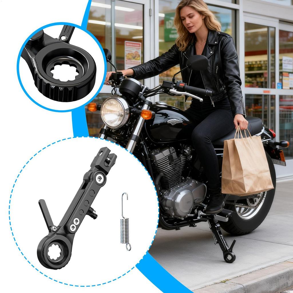 Motorcycle Kickstand Strong Load-Bearing Capacity Motorbik Foot Side Support Scooter Parking Kickstand For Men Women Boys Girls