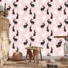 Wallpaper Black and White Bunnies Among Stars for Living Room and Bedroom 50x1000
