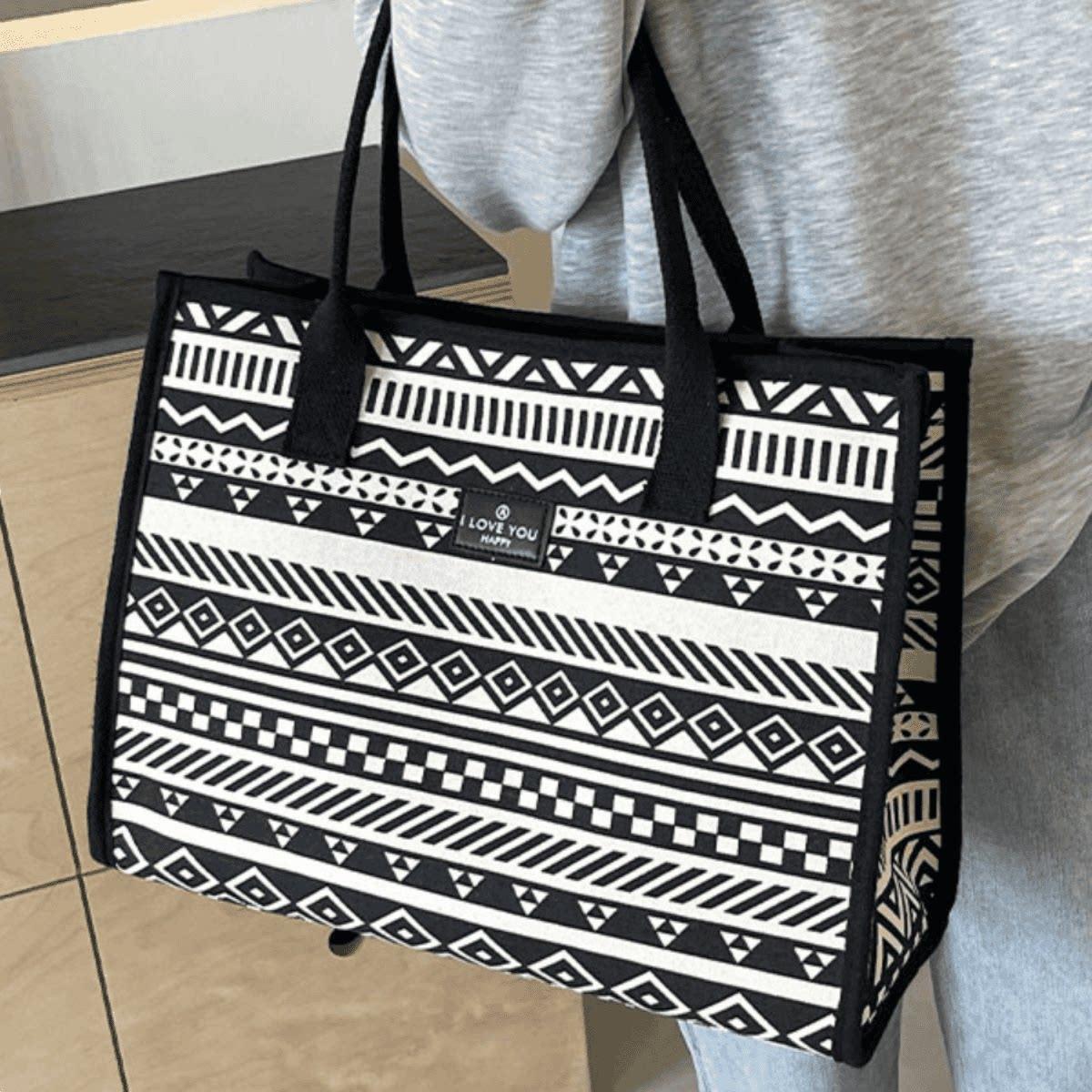 

Tote large-capacity shoulder bag women s commuter canvas hand-held shopping bag travel commuter bag