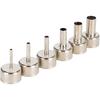 JTLB 6pcs SMD Rework Station Accessory Hot Air Gun Nozzle, Stainless Steel, 3mm, 4mm, 5mm, 8mm, 10mm, 12mm, Fit for 858 Hot Air Gun SMD Rework