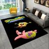 3D S-SpongeBob Patrick Star Cartoon Teppich für Spielzimmer Schlafzimmer Wohnzimmer Sofa Heimdekoration, Kinder Teppich rutschfeste Bodenmatte
