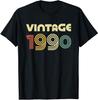 Awesome Birthday Retro Anniversary Tees Top Harajuku Streetwear Tshirts Vintage 1990 TShirt Women Unisex Short SleeveTshirt
