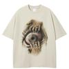 Vintage Dark Eyeball Surreal Hand Holding Graphic Oversized Short Sleeve  T-Shirt