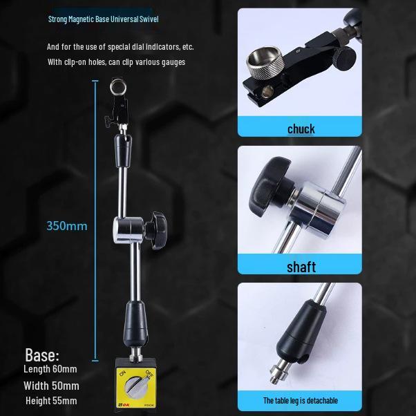 Universal Magnetic Base for Dial Indicator with Strong Switch