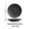 Black and White Ceramic Food-Grade Shallow Plate - Luxury Style for Meals and Breakfasts