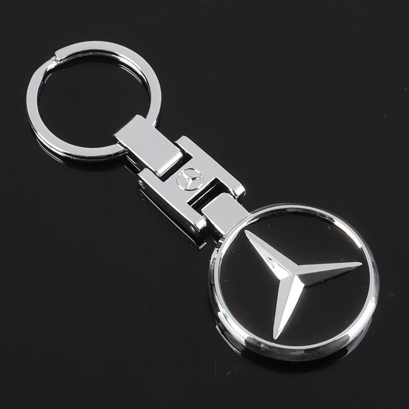 For Mercedes Benz AMG W210 W205 C300 W203 W206 W108 W124 W126 W140 W168 W169 W176 High Quality Metal Car Emblem Keychain Keyring  ZB6