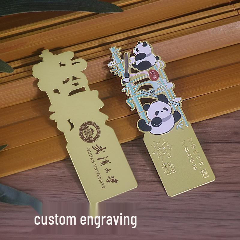 Panda Kultur & Kreativ Lesezeichen Geschenkbox: Exquisite Lesezeichen mit Metallquasten im antiken Stil für Studenten - Chinesisch inspirierte kleine Geschenke