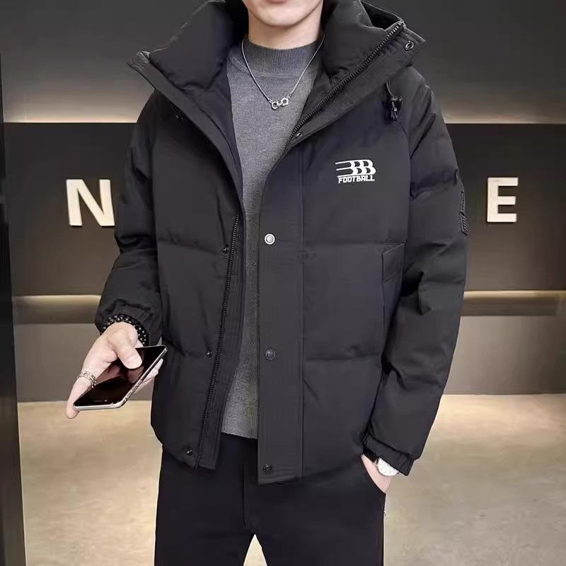 

Мужской пуховик зимний утолщенный теплый костюм-булочка американская холодостойкая одежда 2025 новая куртка с капюшоном хлопковая куртка 4XL