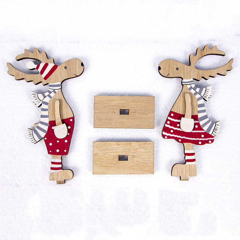Wooden Christmas Decoration for Home Xmas Tree Pendants Christmas Wood Ornaments Navidad New Year Kids Gifts